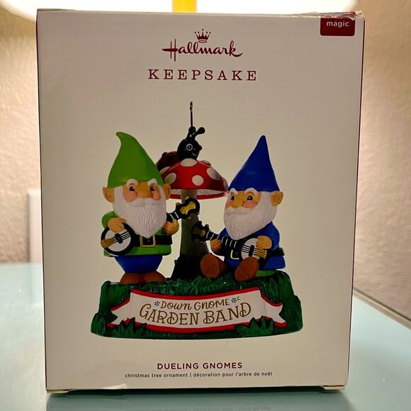 NEW 2019 Hallmark Keepsake Dueling Gnomes - Picture 2 of 15